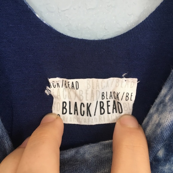 Black Bead, tie-dye blue and white body dress - Picture 3 of 4